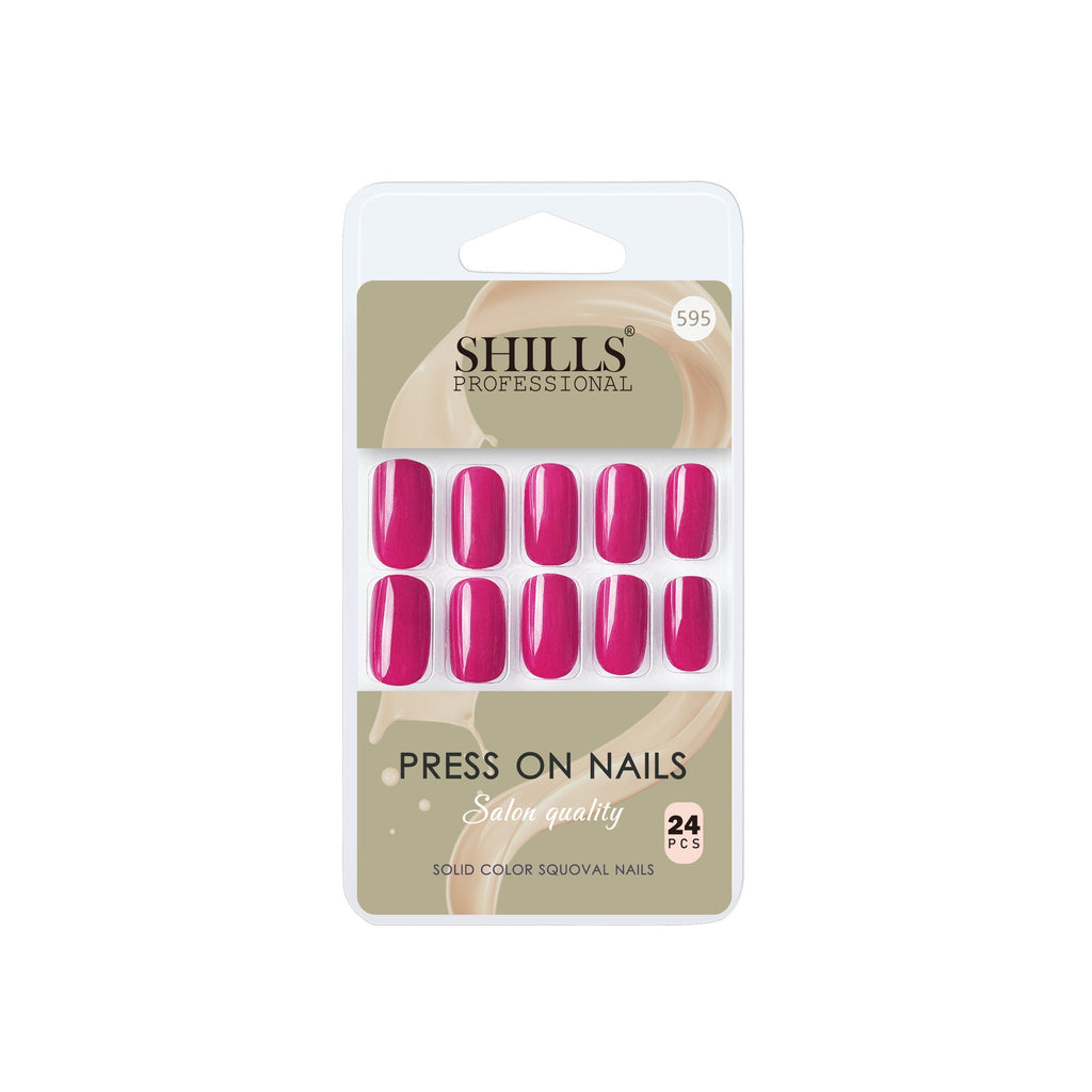 Shills Professional Reusable Square Press On Nails - Pink