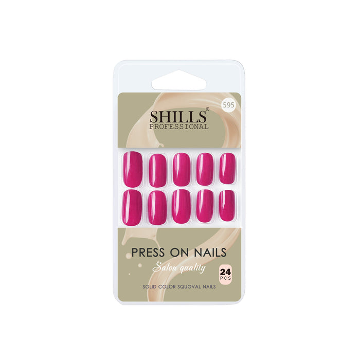 Shills Professional Reusable Square Press On Nails - Pink