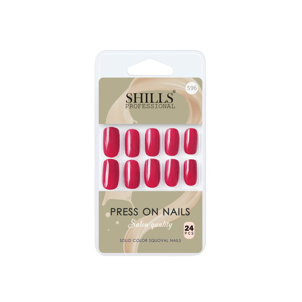Shills Professional Reusable Square Press On Nails - Red