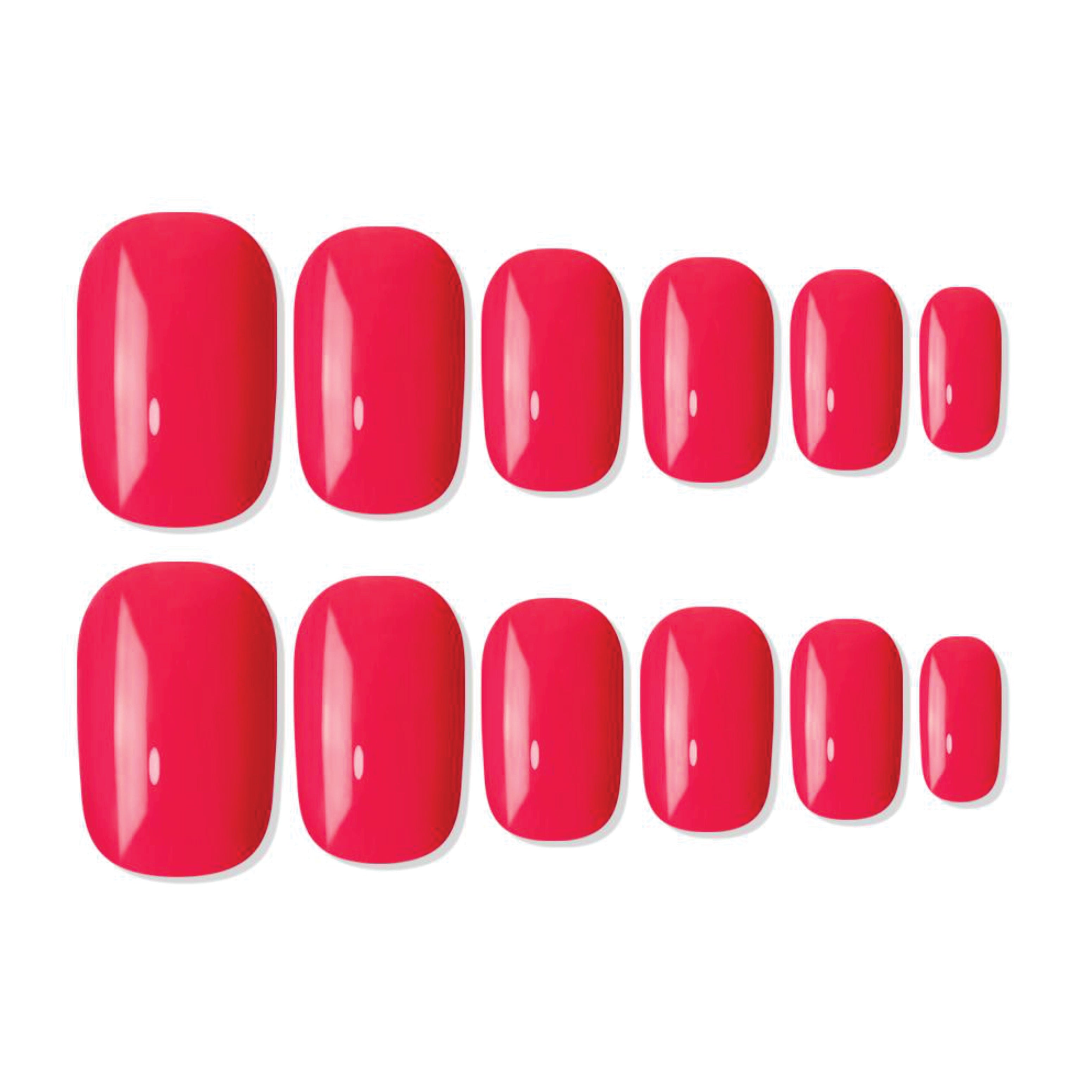 Shills Professional Reusable Square Press On Nails - Red