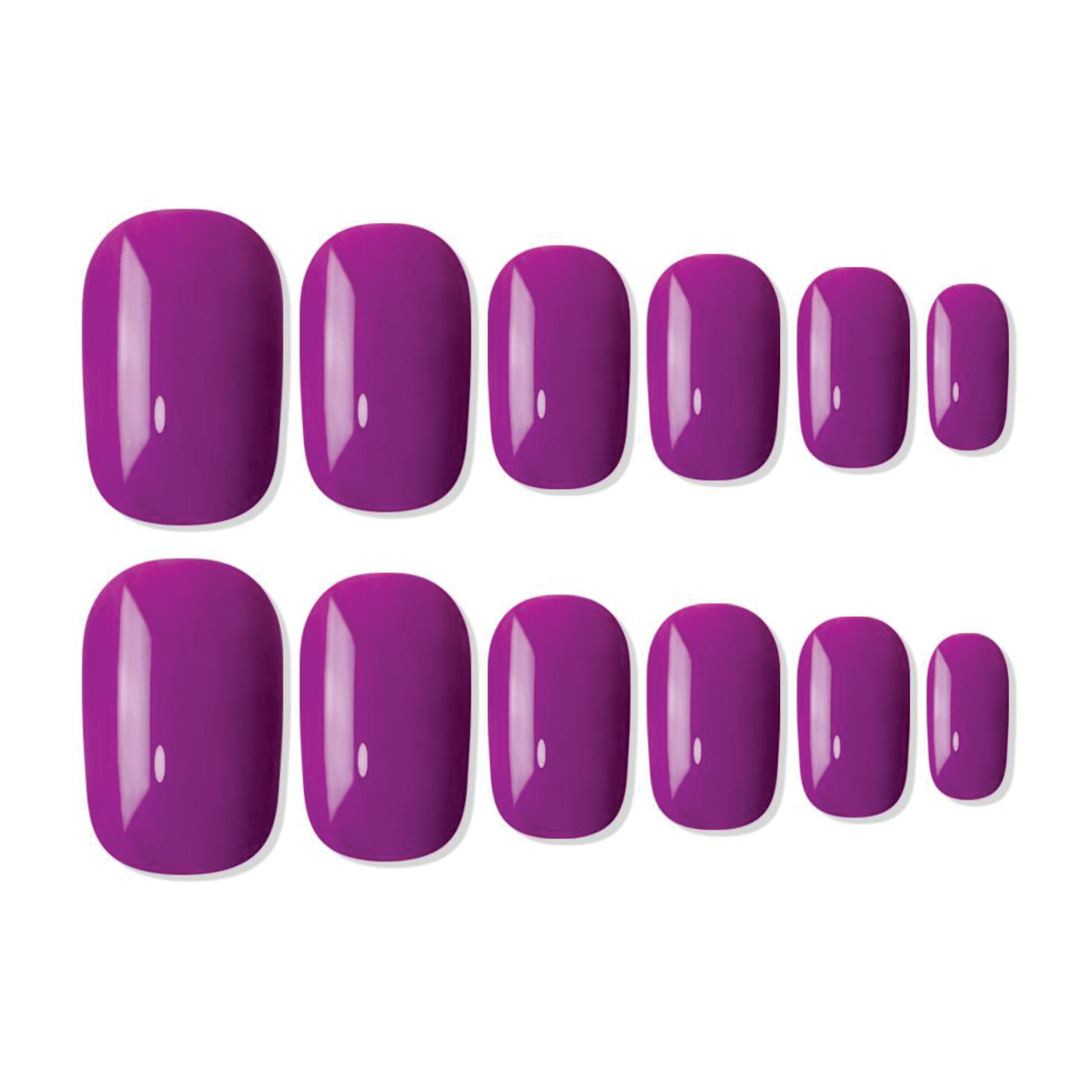 Shills Professional Reusable Square Press On Nails - Purple