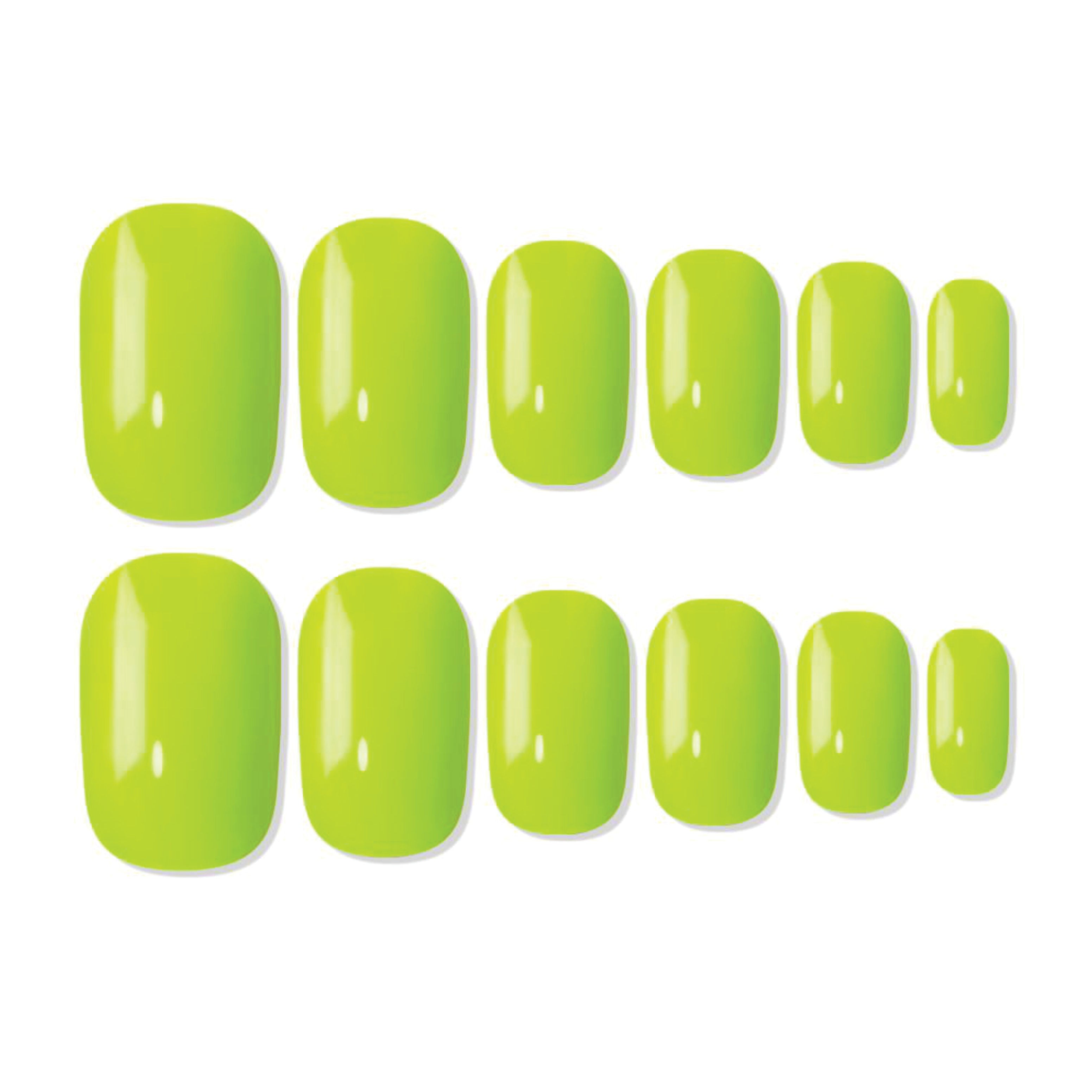 Shills Professional Reusable Square Press On Nails - Green
