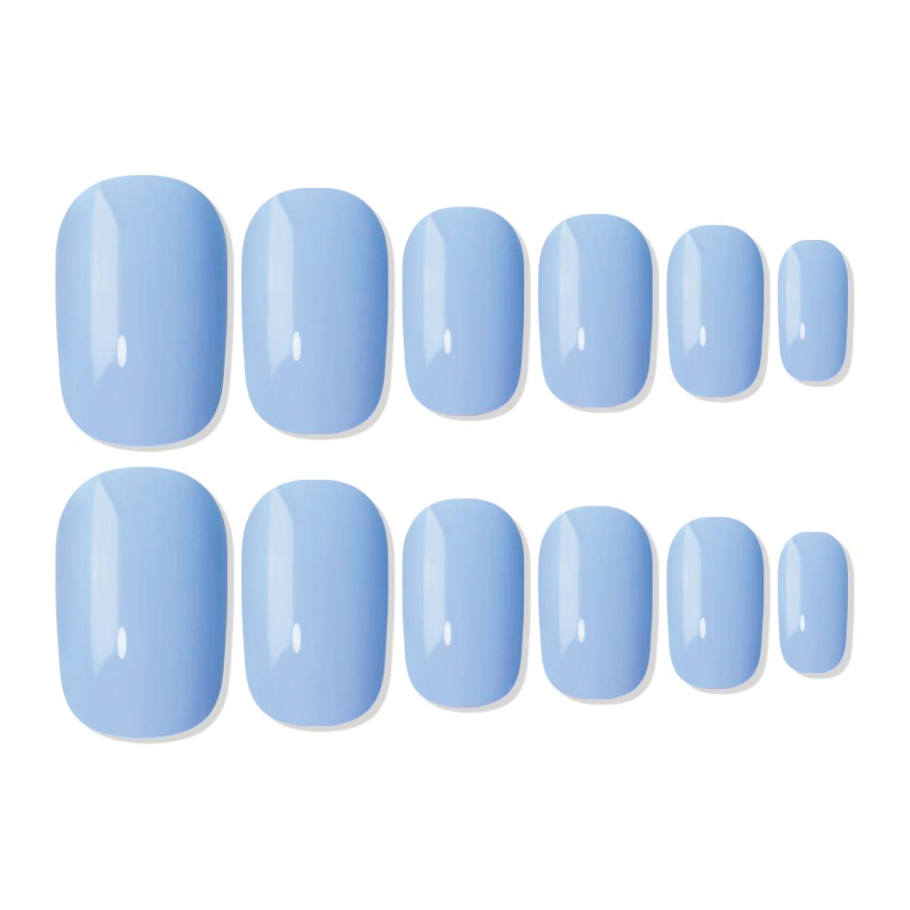 Shills Professional Reusable Square Press On Nails - Blue