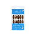 Shills Professional Reusable Almond Press On Nails - Brown