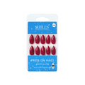 Shills Professional Reusable Almond Press On Nails - Red