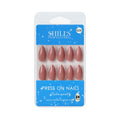 Shills Professional Reusable Almond Press On Nails - Nude
