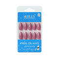 Shills Professional Reusable Almond Press On Nails - Pink
