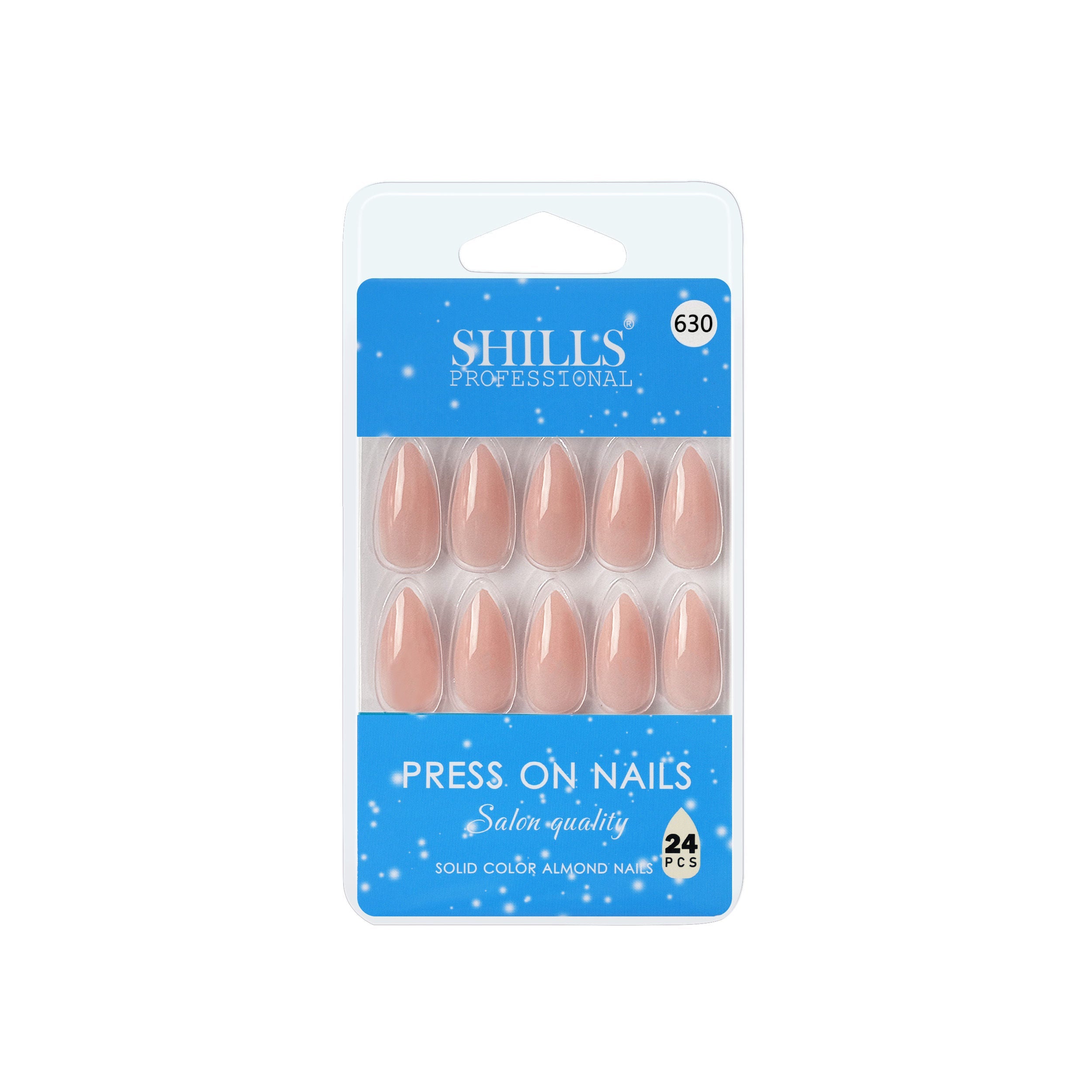 Shills Professional Reusable Almond Press On Nails - Beige