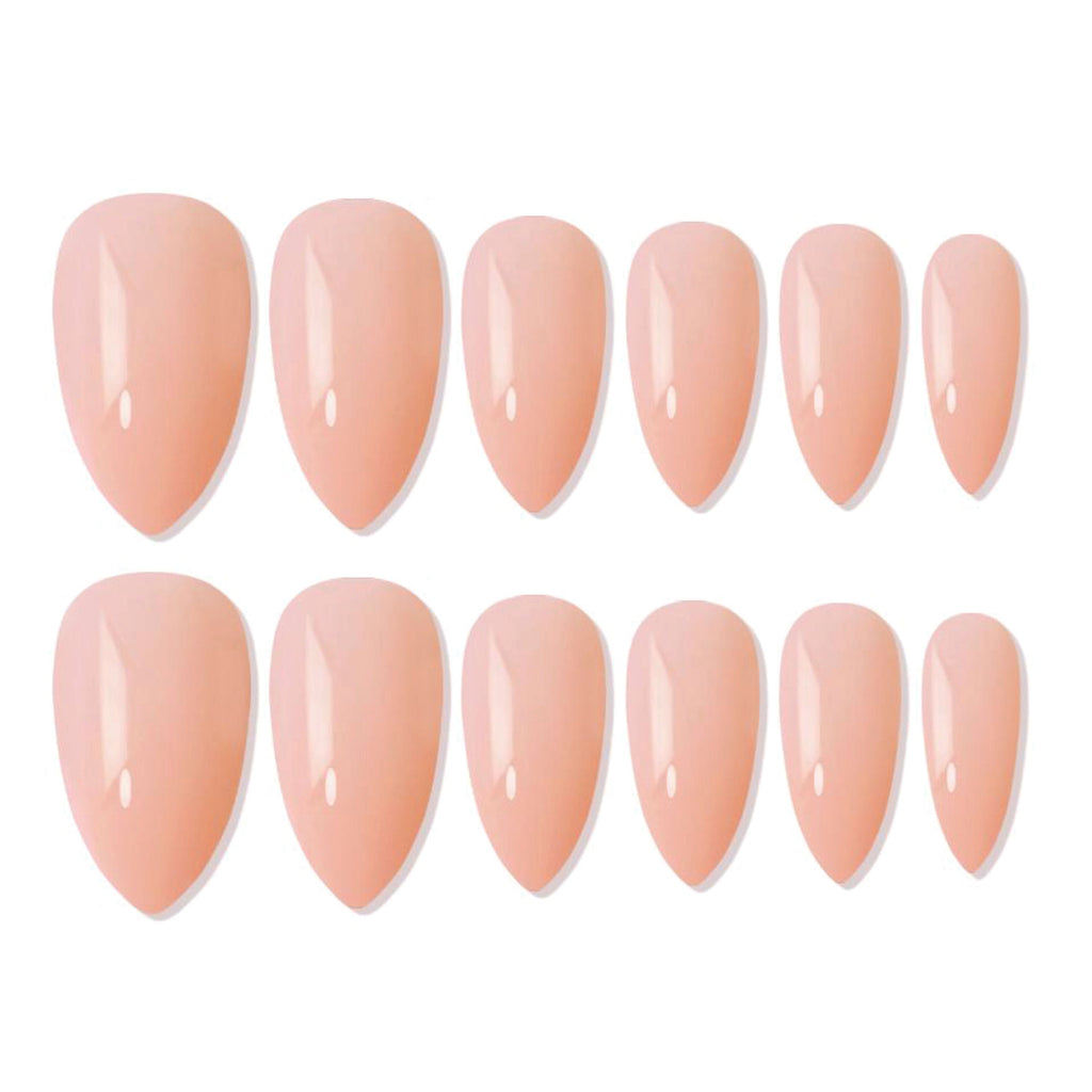 Shills Professional Reusable Almond Press On Nails - Beige