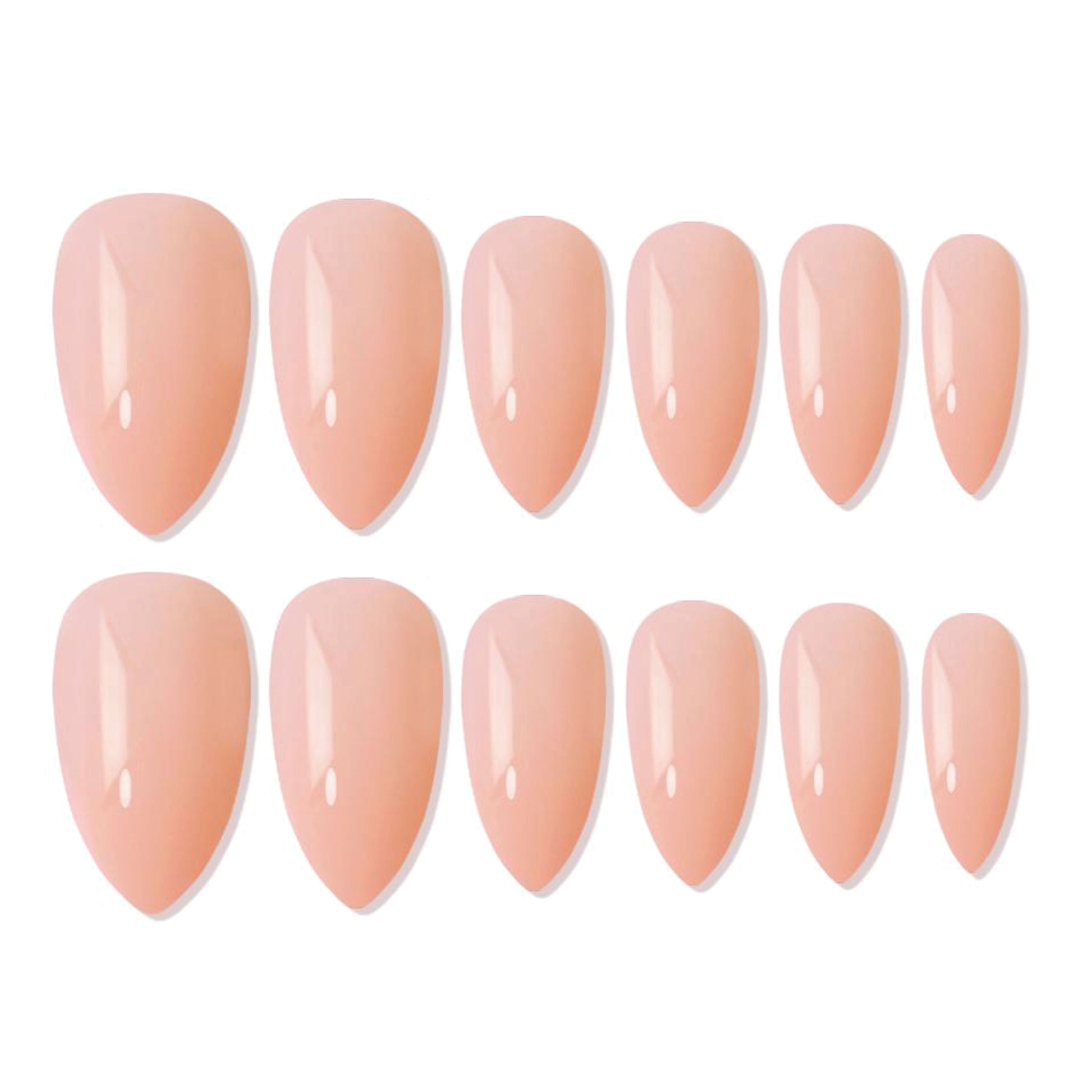 Shills Professional Reusable Almond Press On Nails - Beige