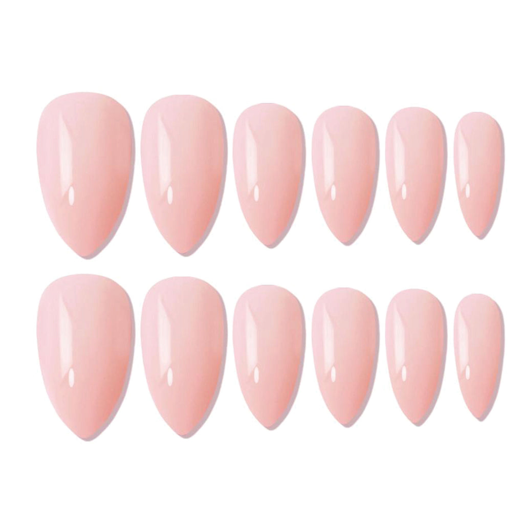 Shills Professional Reusable Almond Press On Nails - Pink