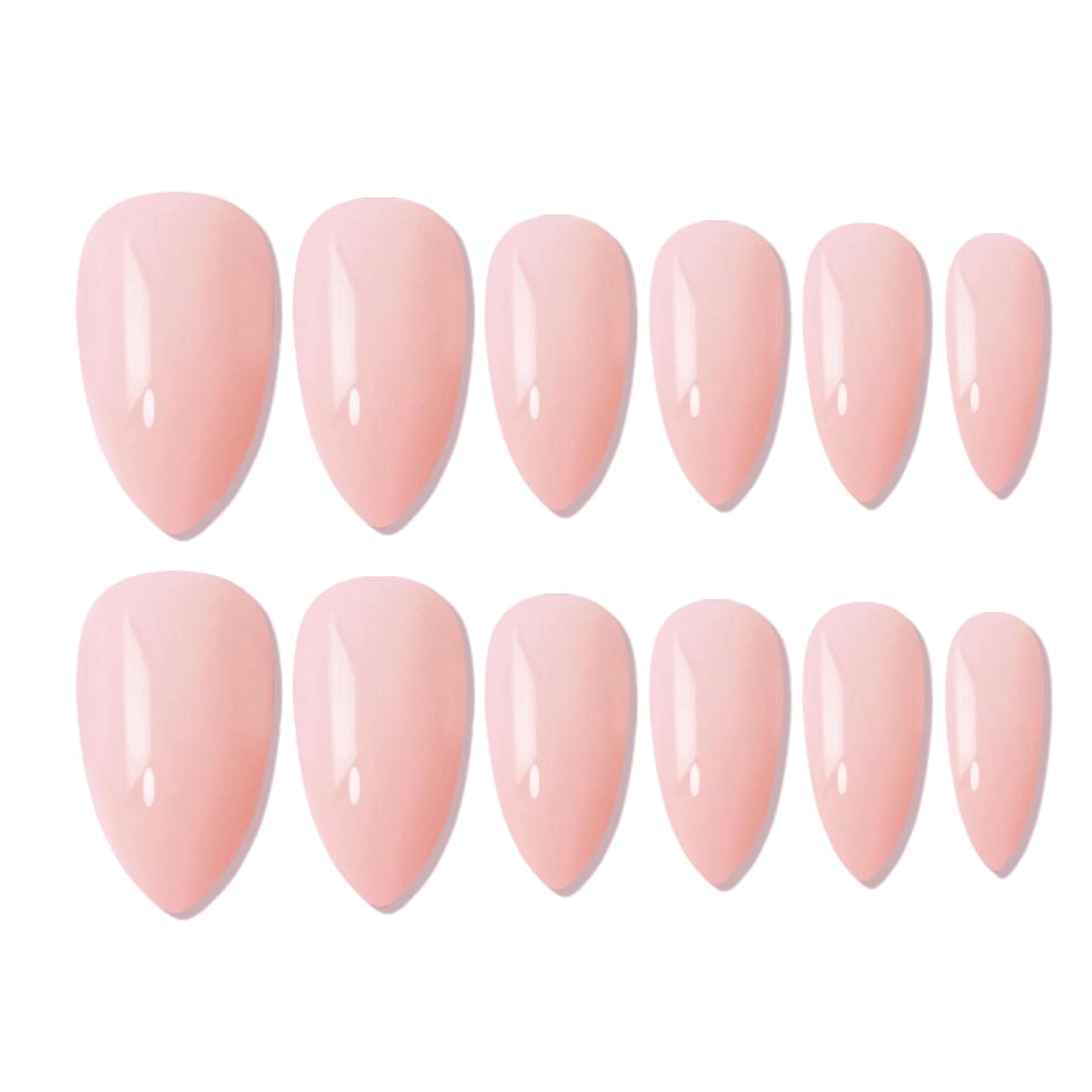 Shills Professional Reusable Almond Press On Nails - Pink