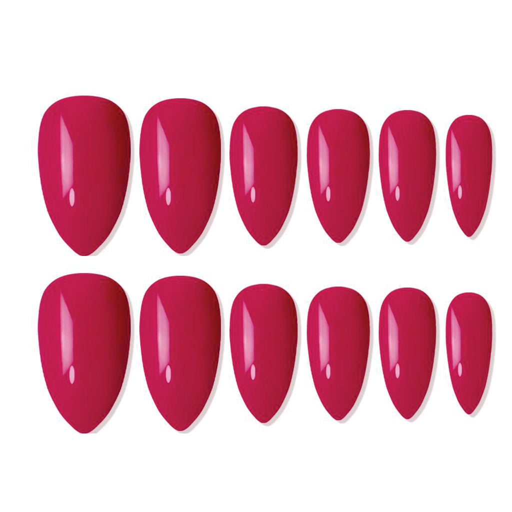 Shills Professional Reusable Almond Press On Nails - Pink