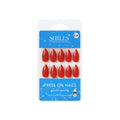 Shills Professional Reusable Almond Press On Nails - Red
