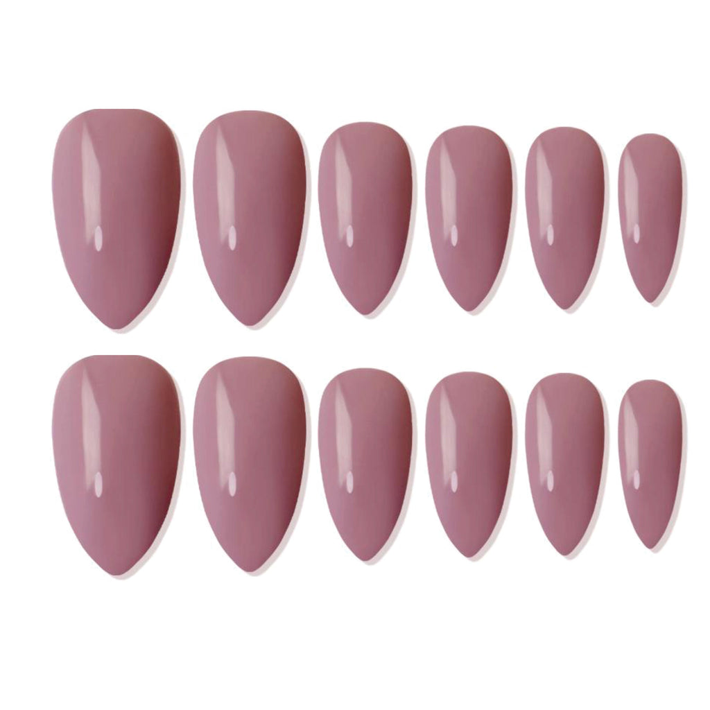 Shills Professional Reusable Almond Press On Nails - Lavender