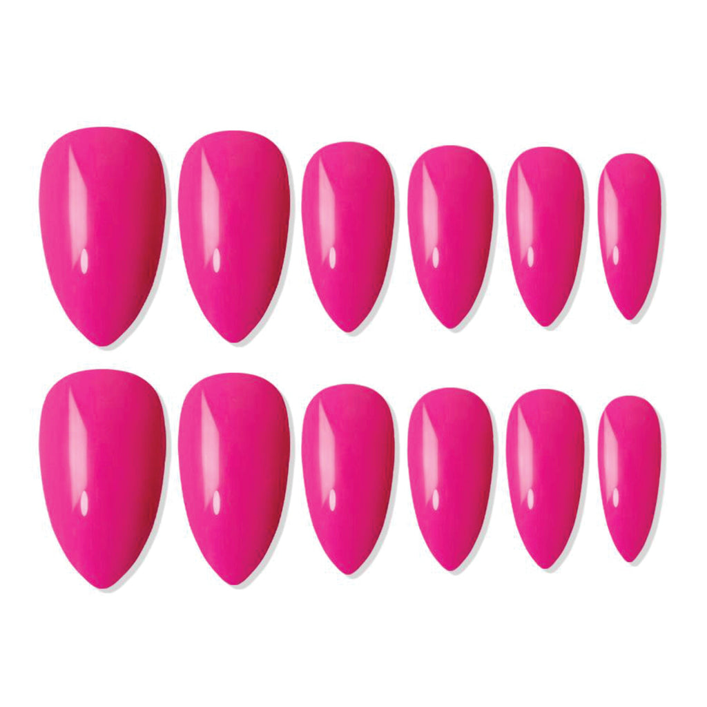Shills Professional Reusable Almond Press On Nails - Pink