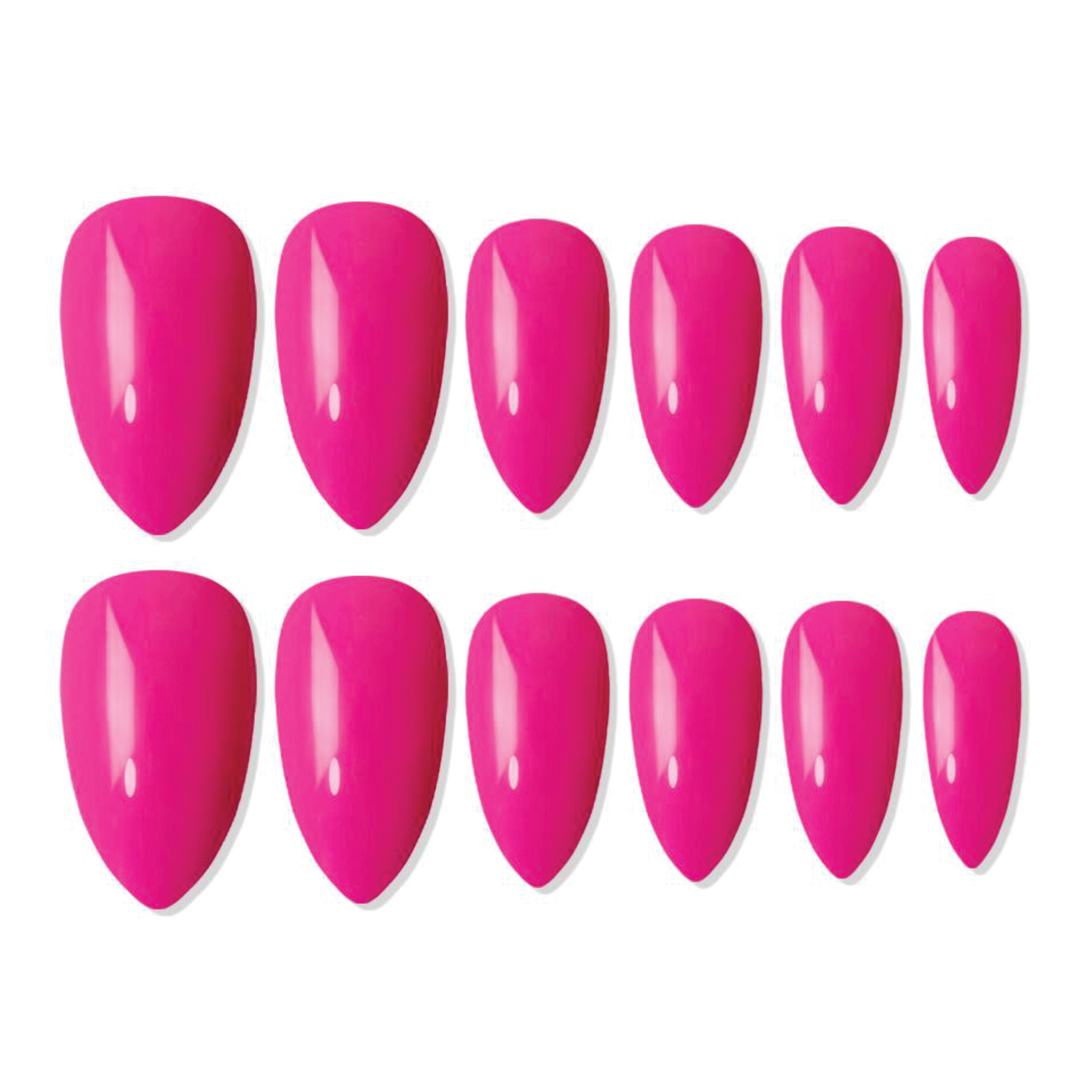 Shills Professional Reusable Almond Press On Nails - Pink