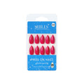 Shills Professional Reusable Almond Press On Nails - Red
