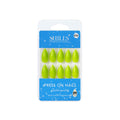 Shills Professional Reusable Almond Press On Nails - green