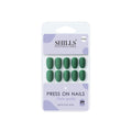 Shills Professional Reusable Oval Press On Nails - green