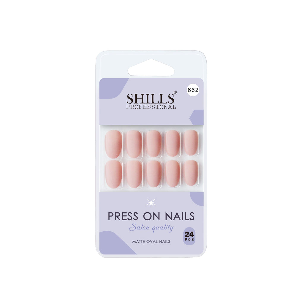Shills Professional Reusable Oval Press On Nails - Peach