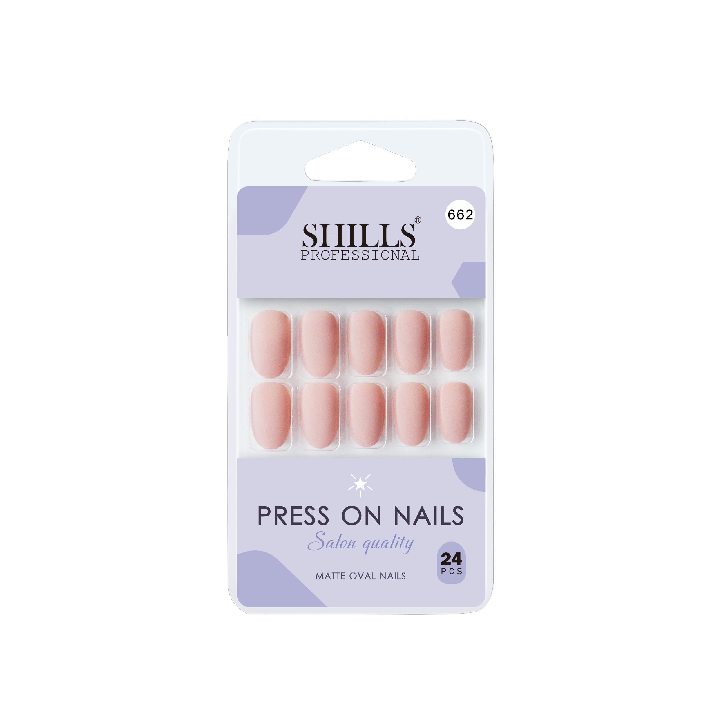 Shills Professional Reusable Oval Press On Nails - Peach