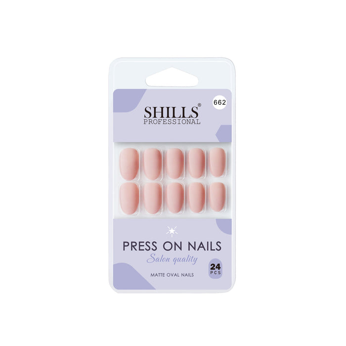 Shills Professional Reusable Oval Press On Nails - Peach