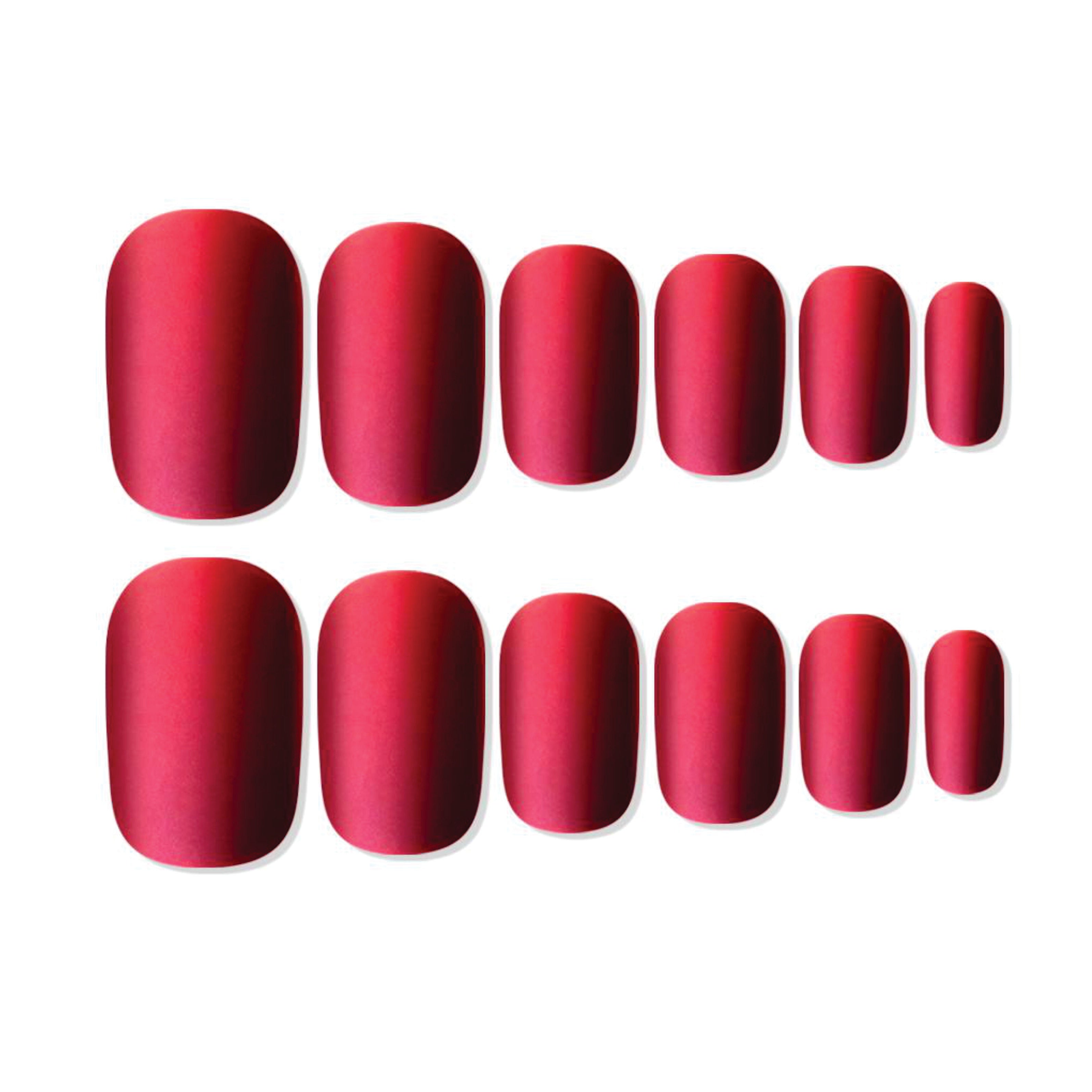 Shills Professional Reusable Square Press On Nails - Maroon