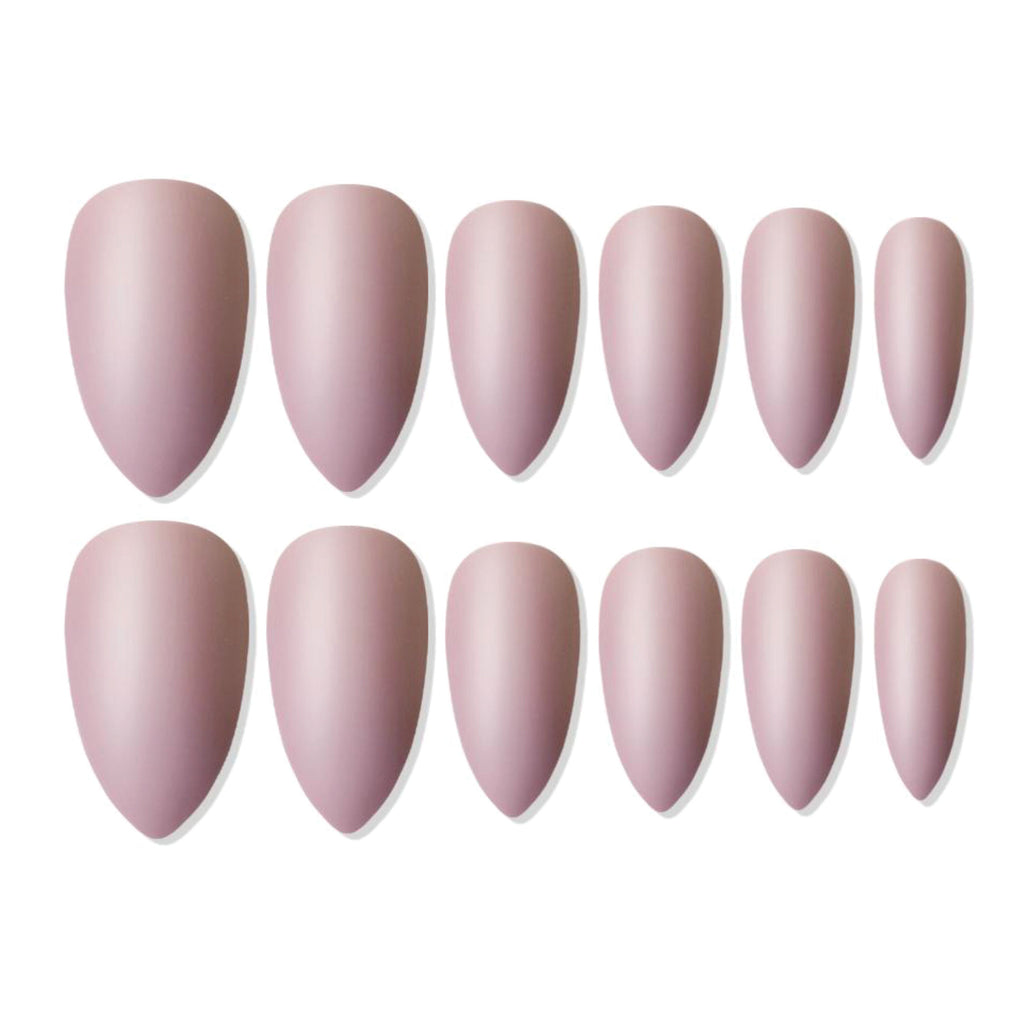 Shills Professional Reusable Sharp Almond Press On Nails - Peach