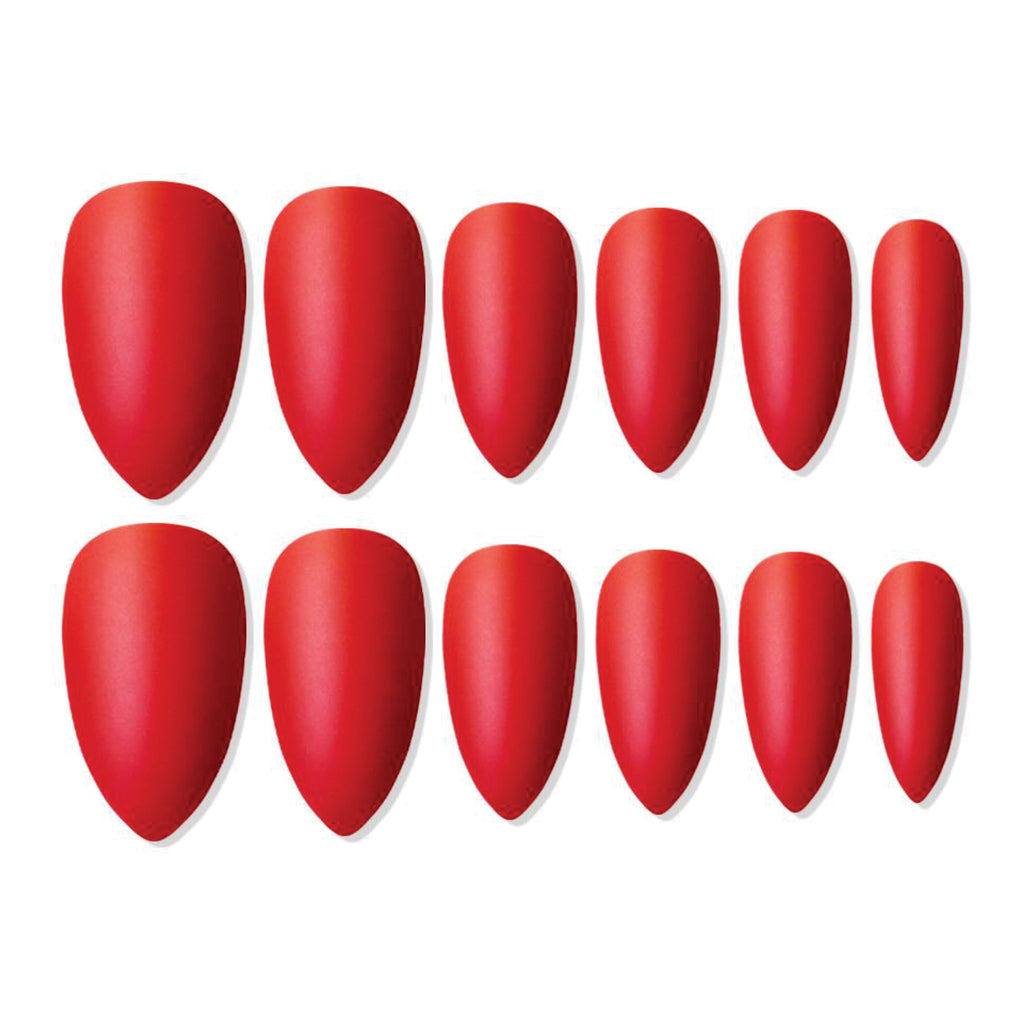 Shills Professional Reusable Sharp Almond Press On Nails - Orange