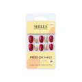 Shills Professional Reusable Oval Press On Nails - Red