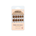 Shills Professional Reusable French Oval Press On Nails - Brown