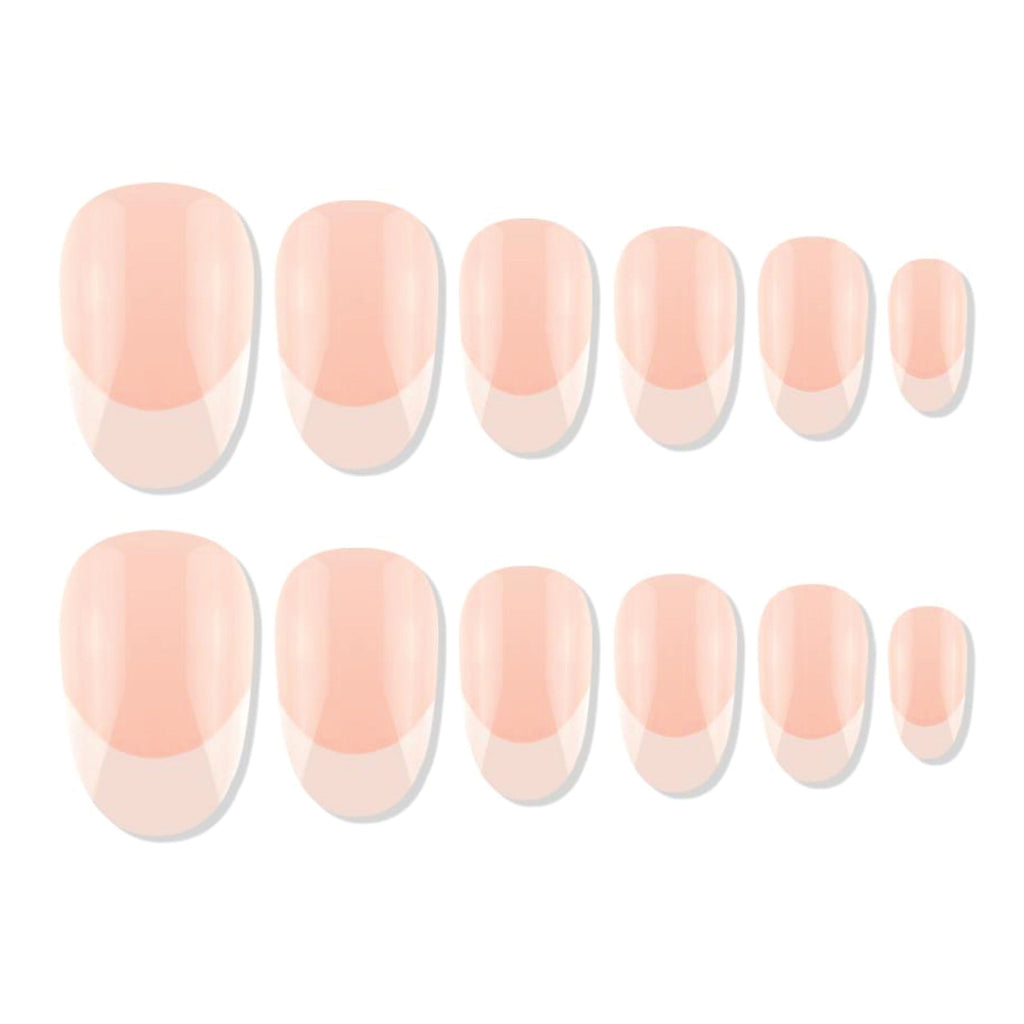 Shills Professional Reusable French Oval Press On Nails - Peach