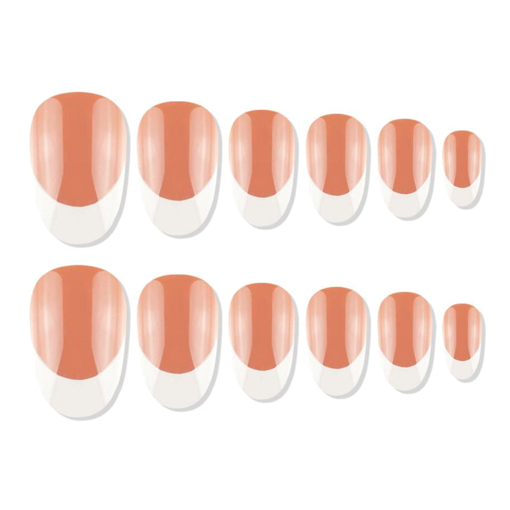 Shills Professional Reusable French Oval Press On Nails - Orange