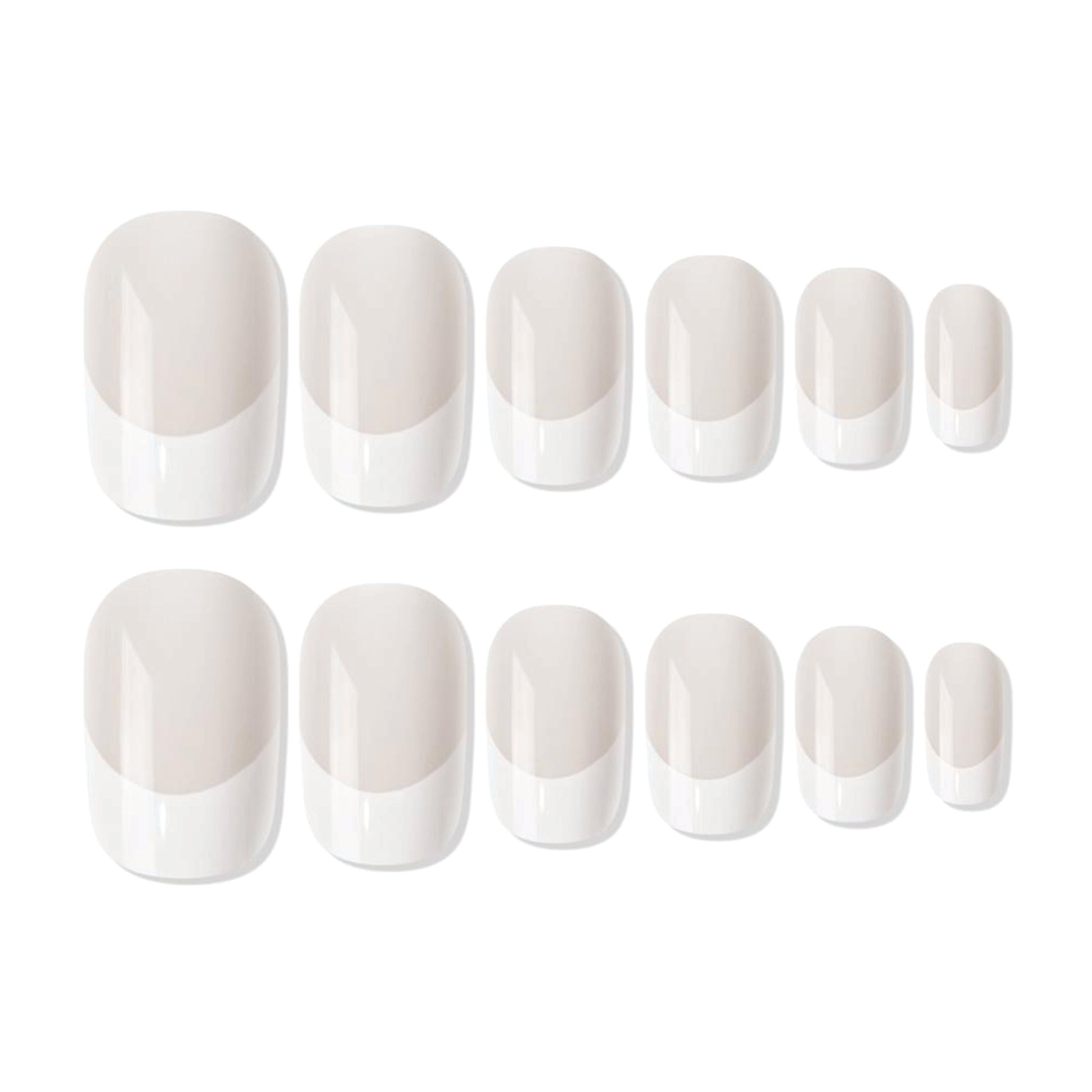 Shills Professional Reusable French Square Press On Nails - grey