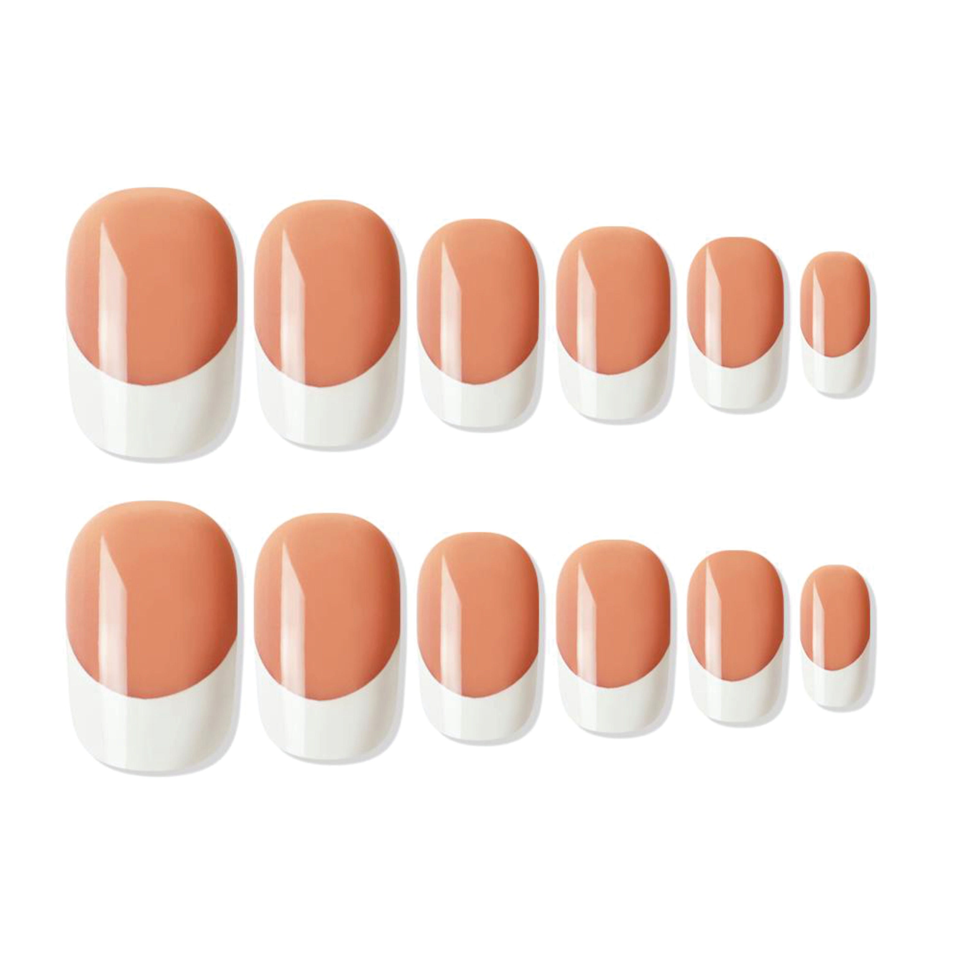 Shills Professional Reusable French Square Press On Nails - Orange