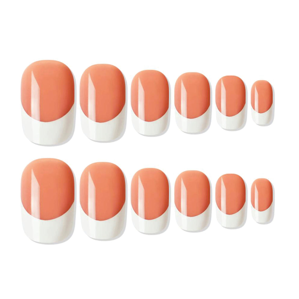 Shills Professional Reusable French Square Press On Nails - Orange