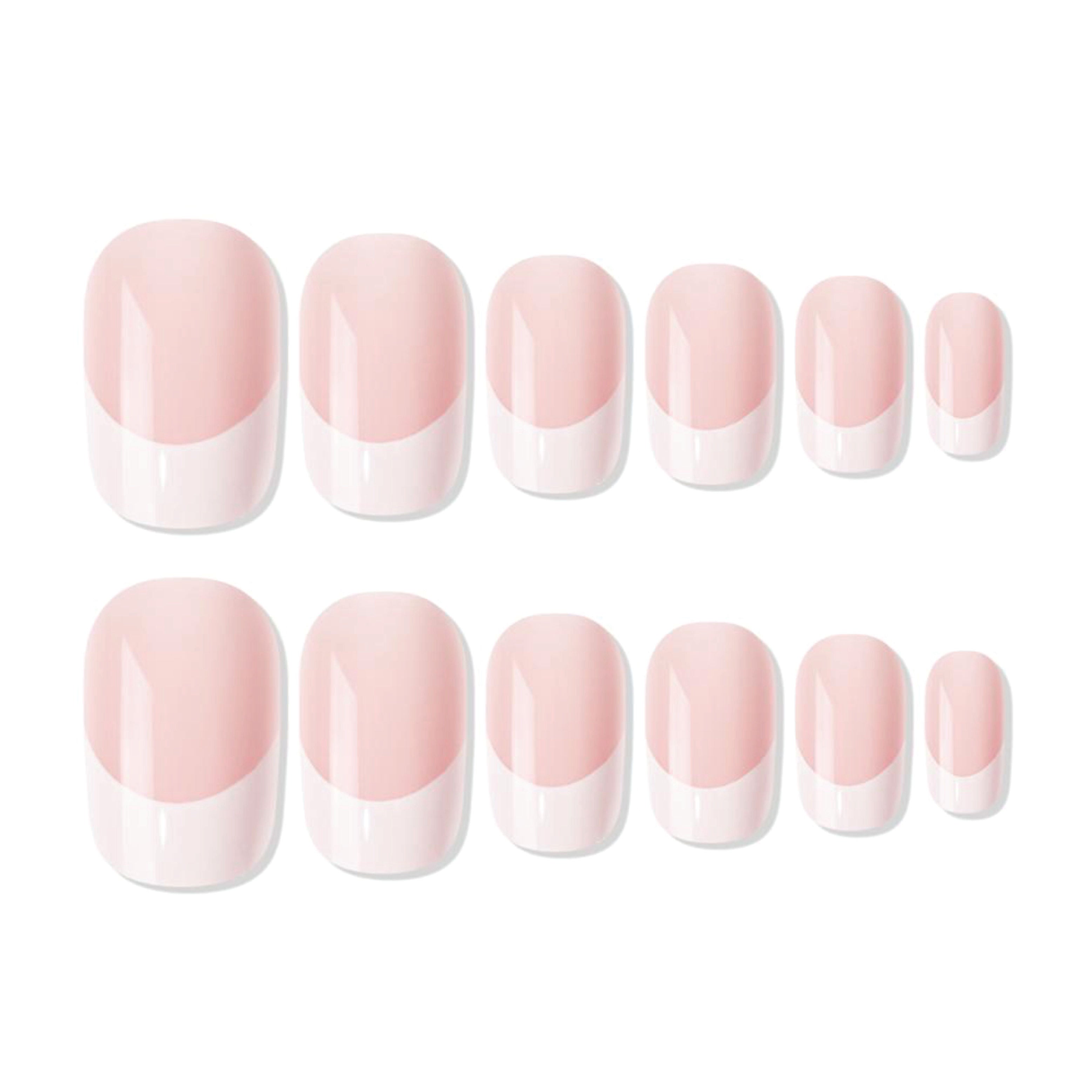 Shills Professional Reusable French Square Press On Nails - Pink