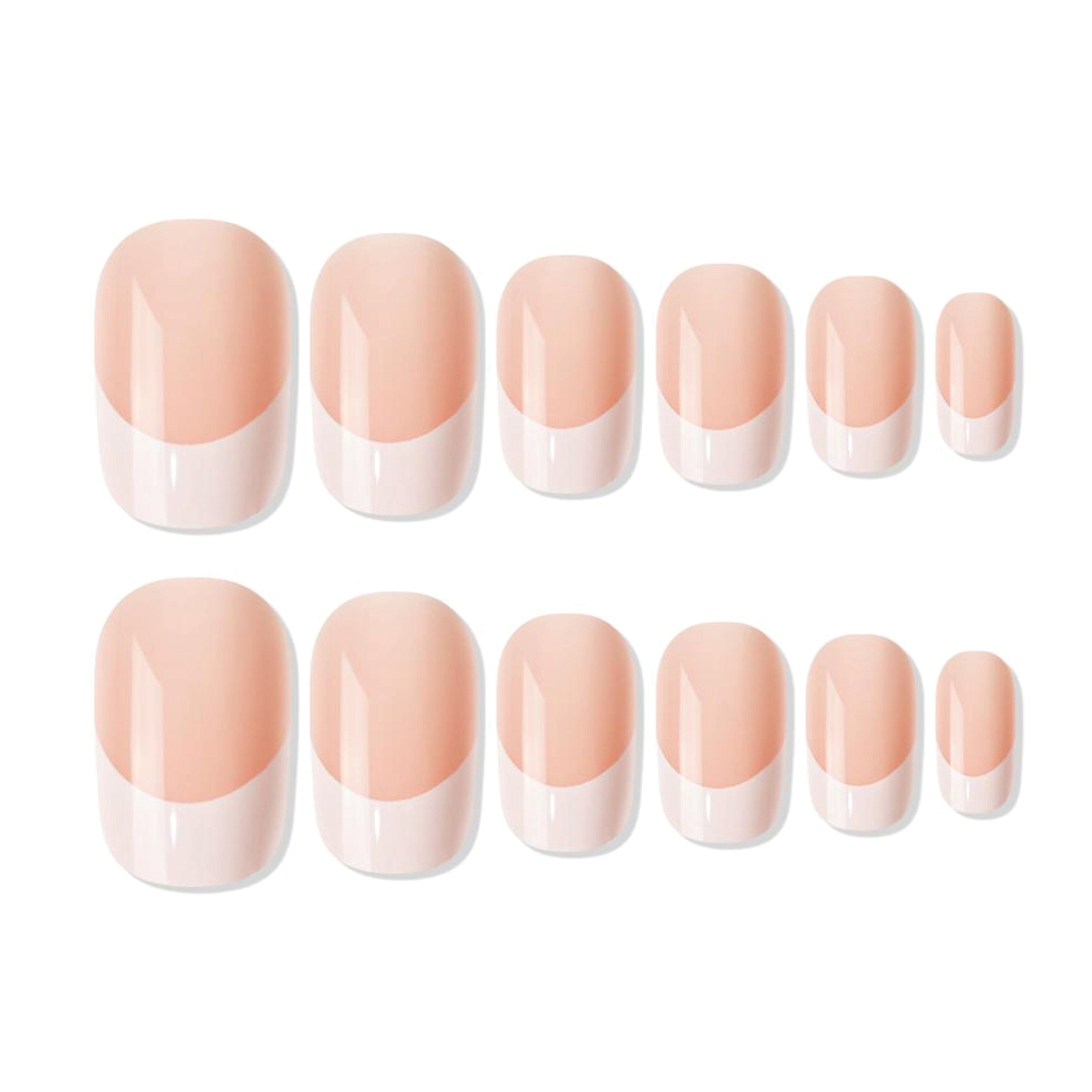 Shills Professional Reusable French Square Press On Nails - Beige