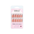 Shills Professional Reusable French Almond Press On Nails - Peach