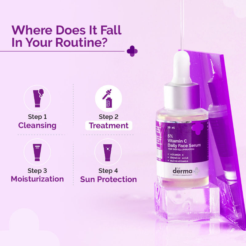 The Derma Co 5% Vitamin C Daily Face Serum With Ferulic Acid & Multivitamin For Skin Illumination