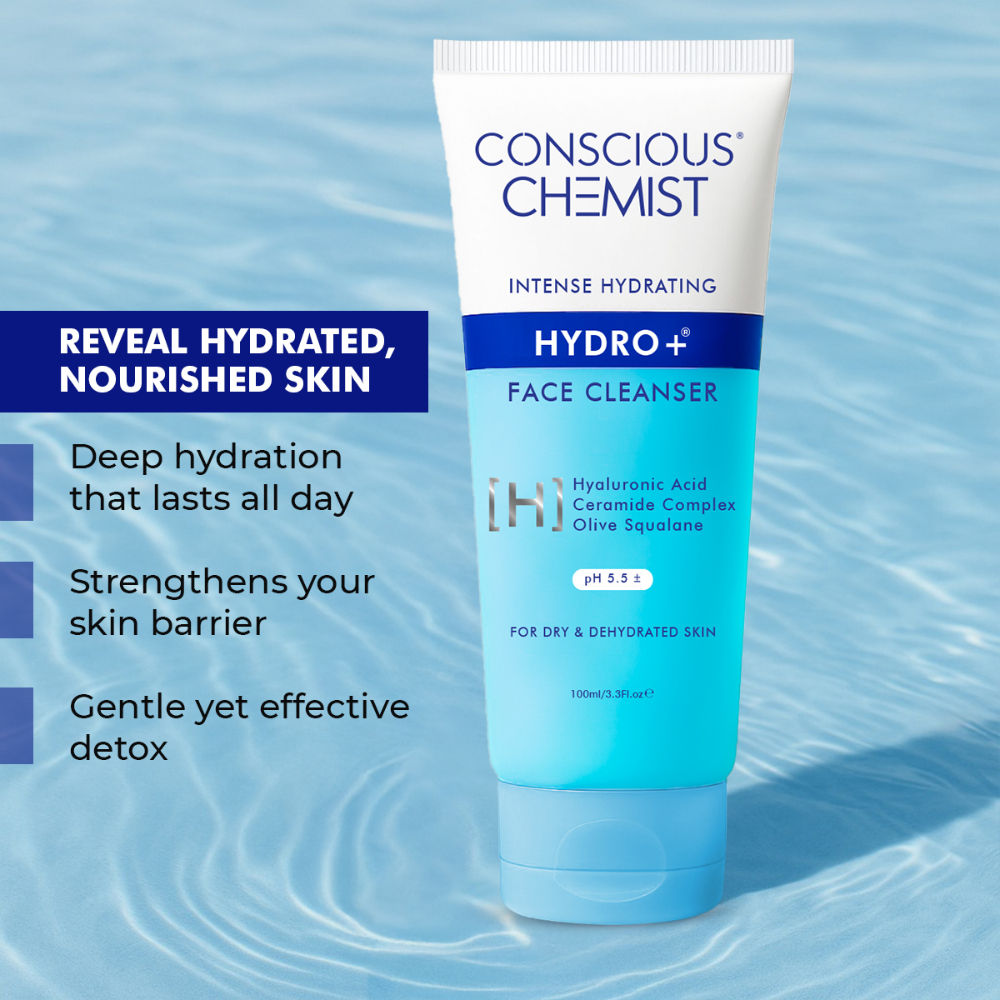 Conscious Chemist Gentle Hydrating Face Wash For Dry Skin with Hyaluronic Acid and Ceramides