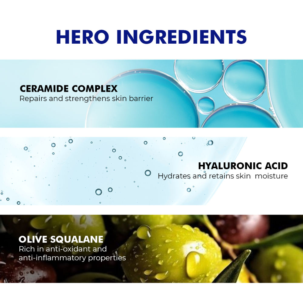 Conscious Chemist Gentle Hydrating Face Wash For Dry Skin with Hyaluronic Acid and Ceramides