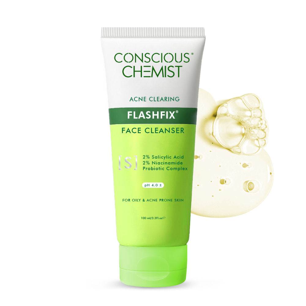 Conscious Chemist Salicylic Acid Face Wash For Oily Acne Prone Skin With Glycolic Acid &CICA Extract
