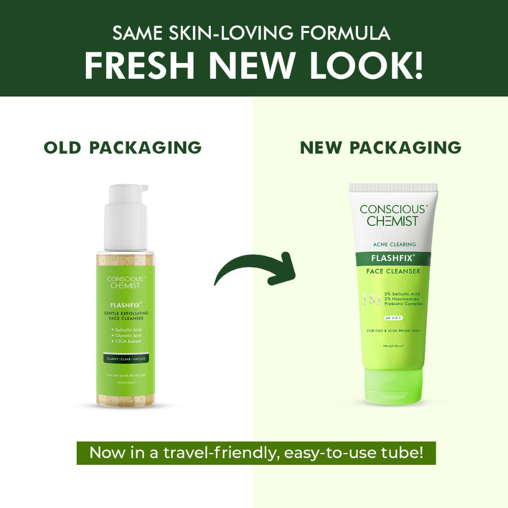 Conscious Chemist Salicylic Acid Face Wash For Oily Acne Prone Skin With Glycolic Acid &CICA Extract