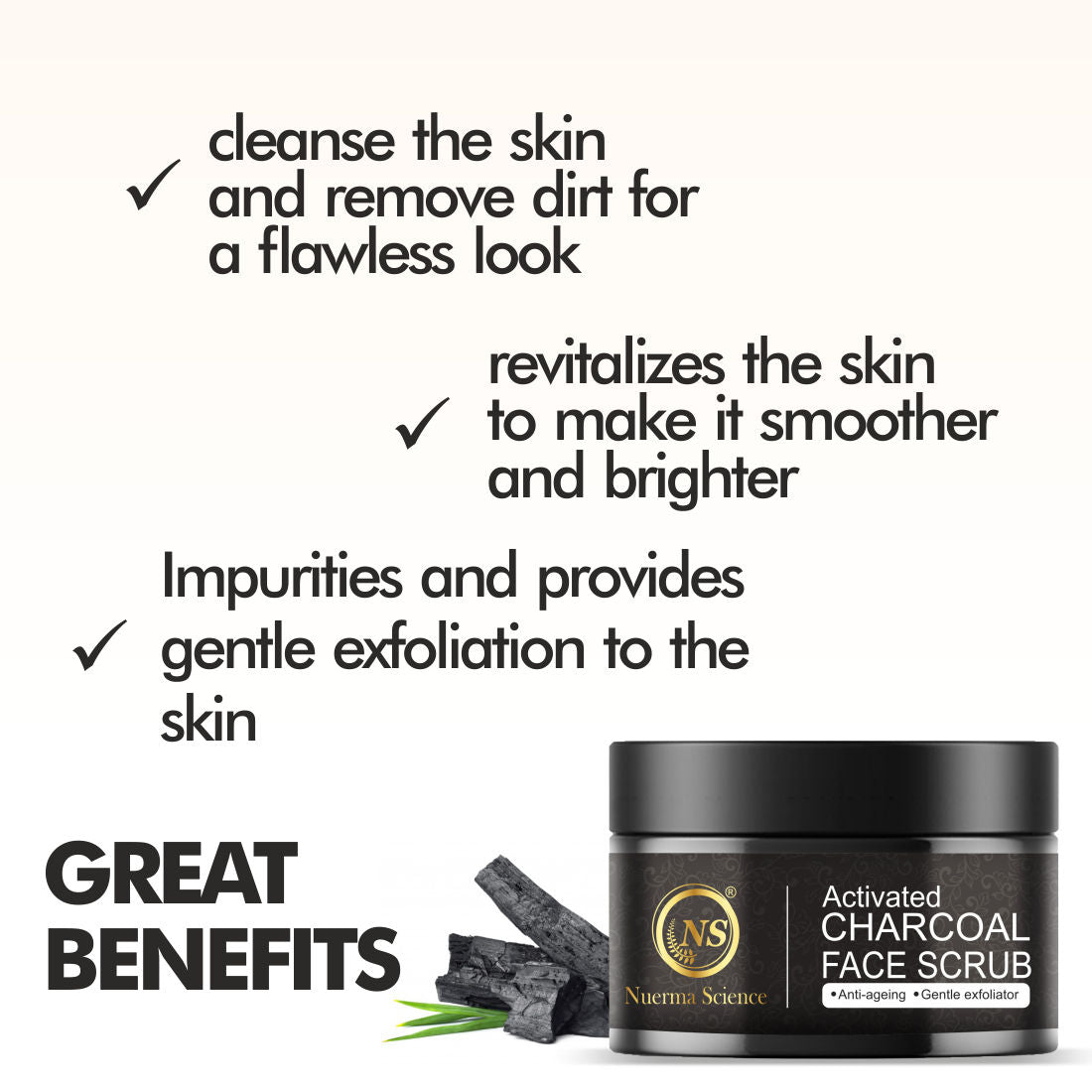 Nuerma Science Activated Charcoal Face Scrub