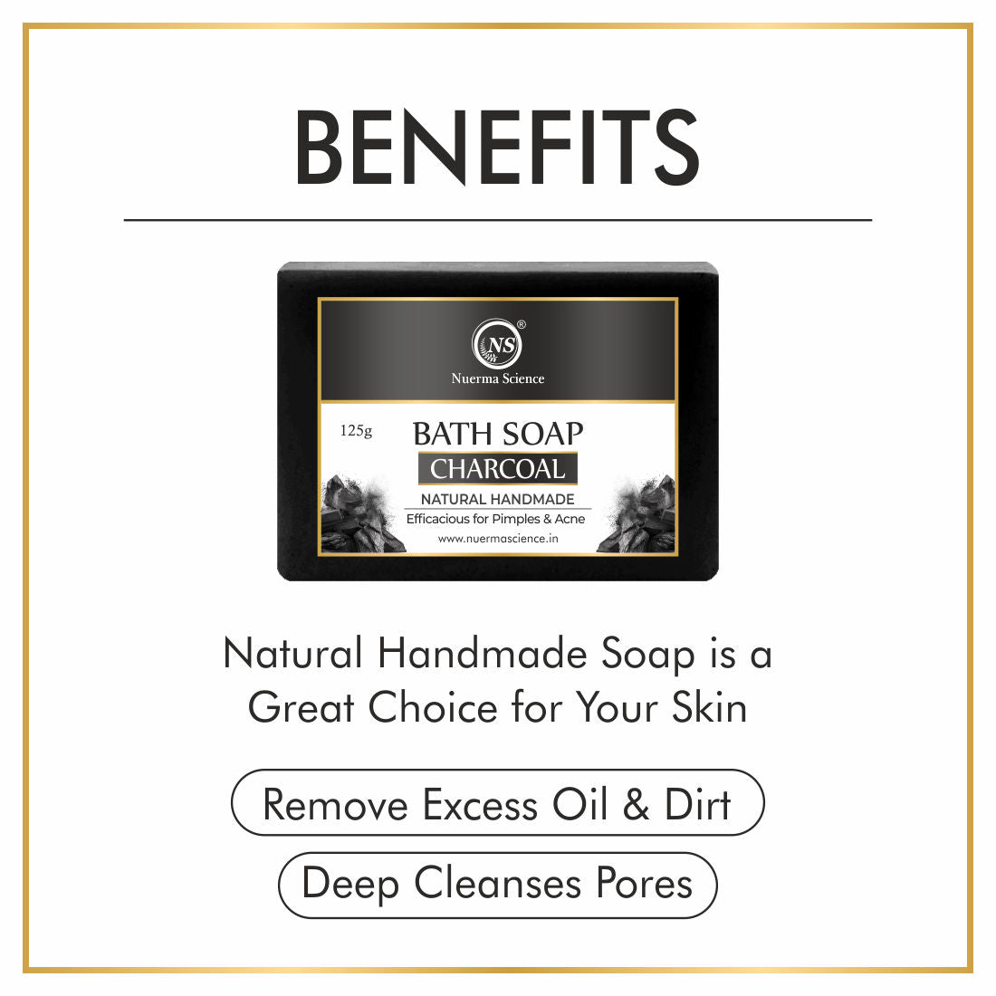 Nuerma Science Natural Charcoal Handmade Soap