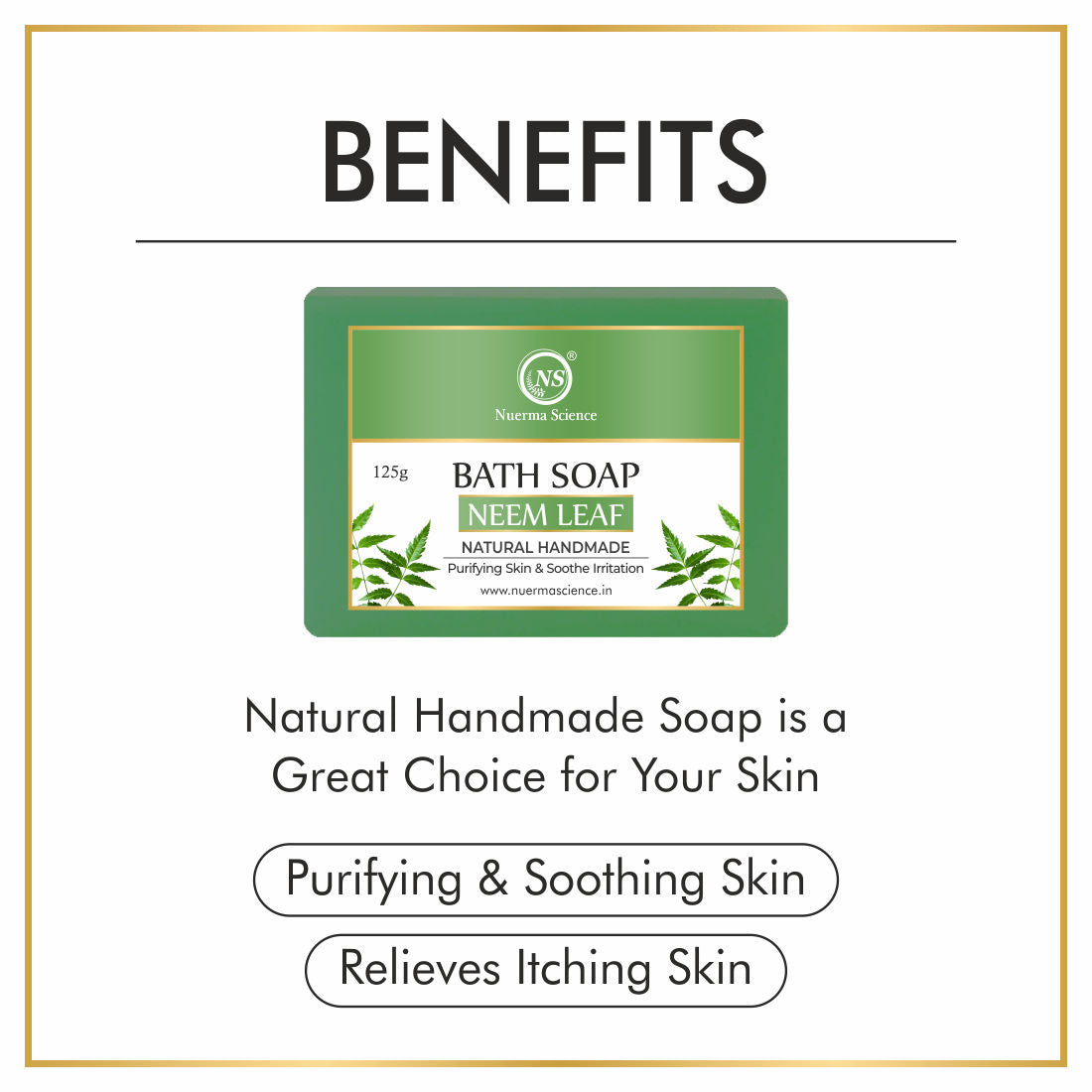 Nuerma Science Natural Pure Neem Handmade Soap