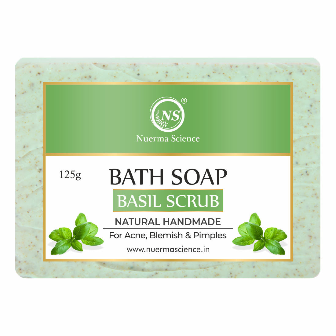 Nuerma Science Natural Basil Scrub Soap