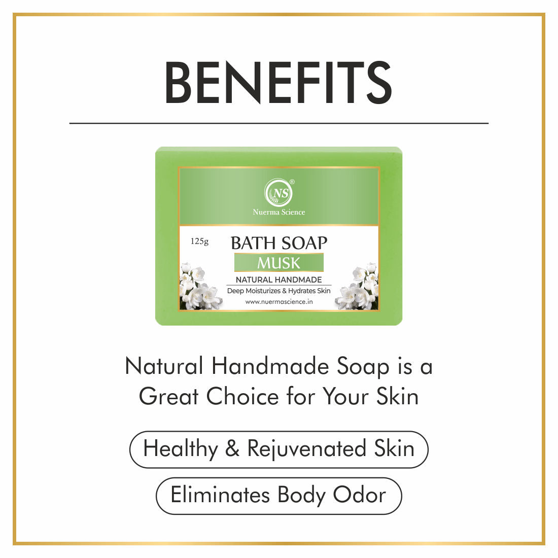 Nuerma Science Natural Musk Handmade Bath Soap